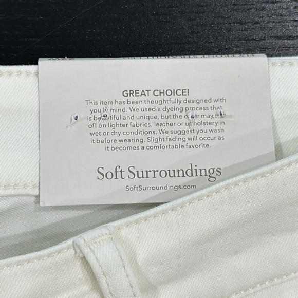 Soft Surroundings Ultimate Denim Straight Leg Jeans in Pearl Ivory Color - 22W - Picture 8 of 9